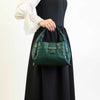 MADE IN ITALYクロコバッグティレニアングリーン