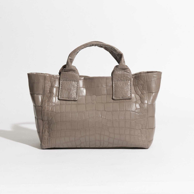 MADE IN ITALYクロコバッグミラネーゼトープ2