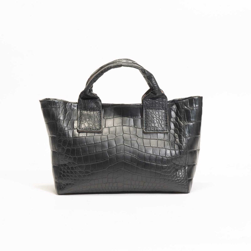 MADE IN ITALYクロコバッグカラブリアンブラック