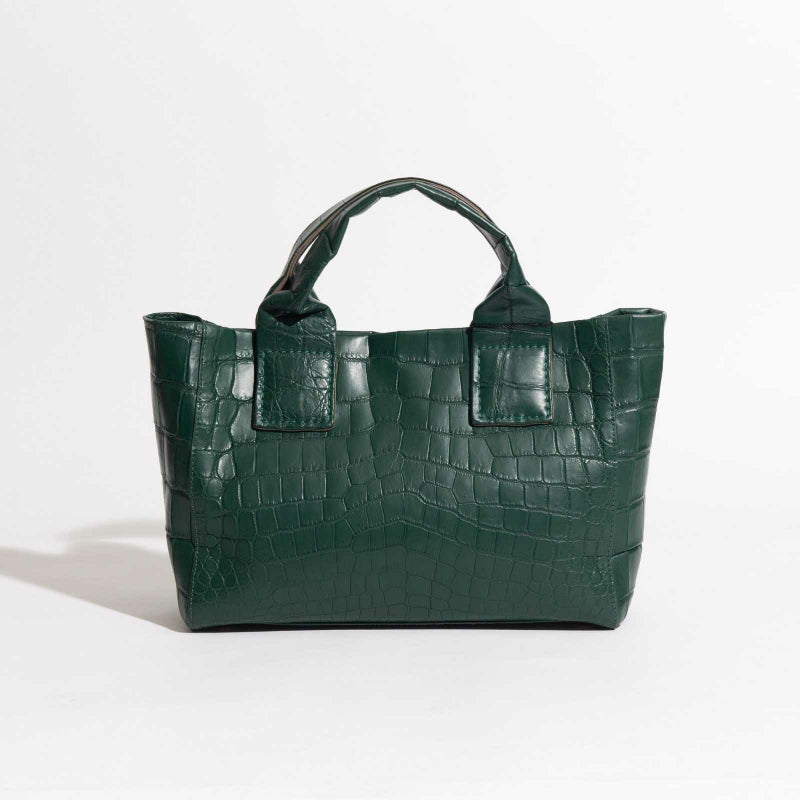 MADE IN ITALYクロコバッグティレニアングリーン1