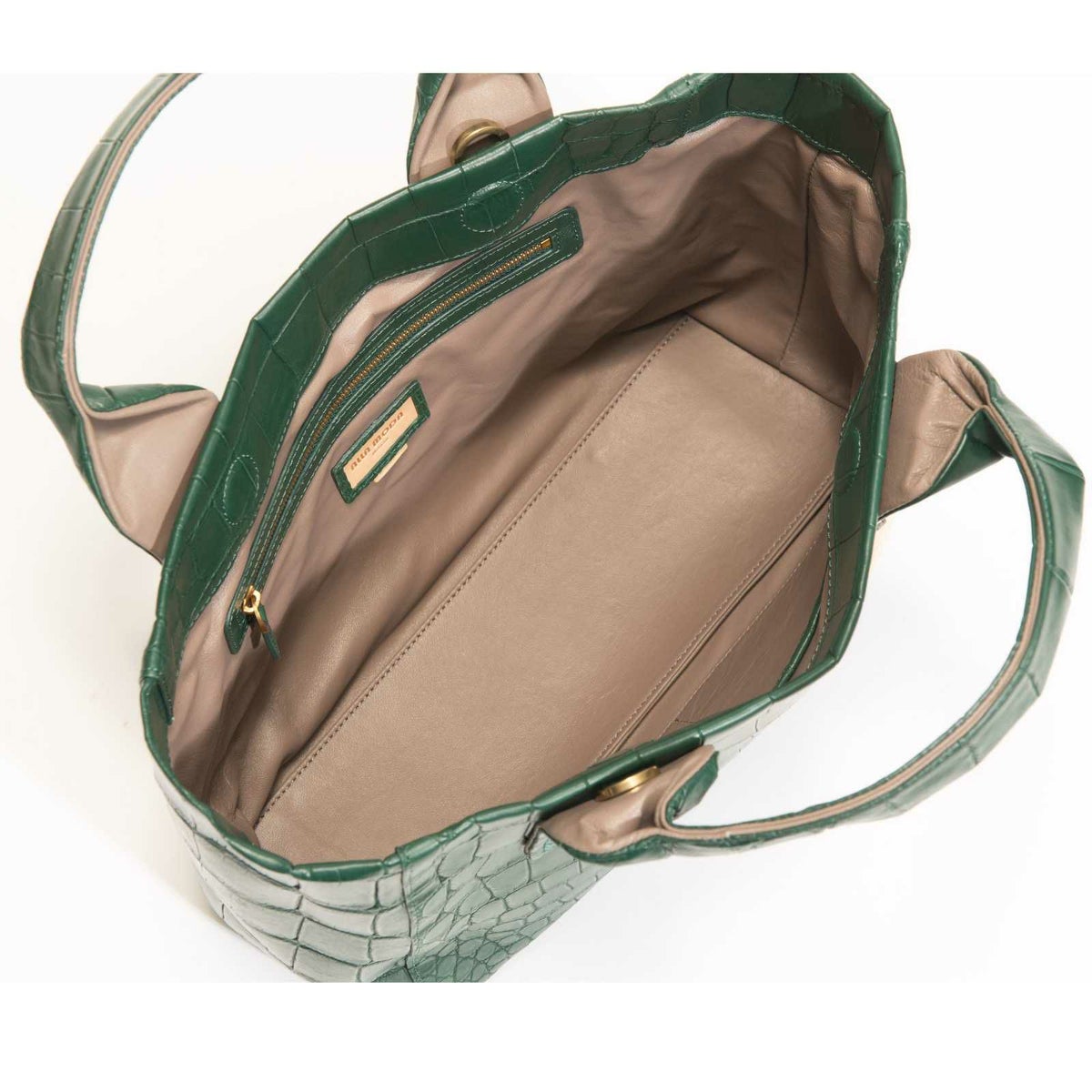 MADE IN ITALYクロコバッグティレニアングリーン3
