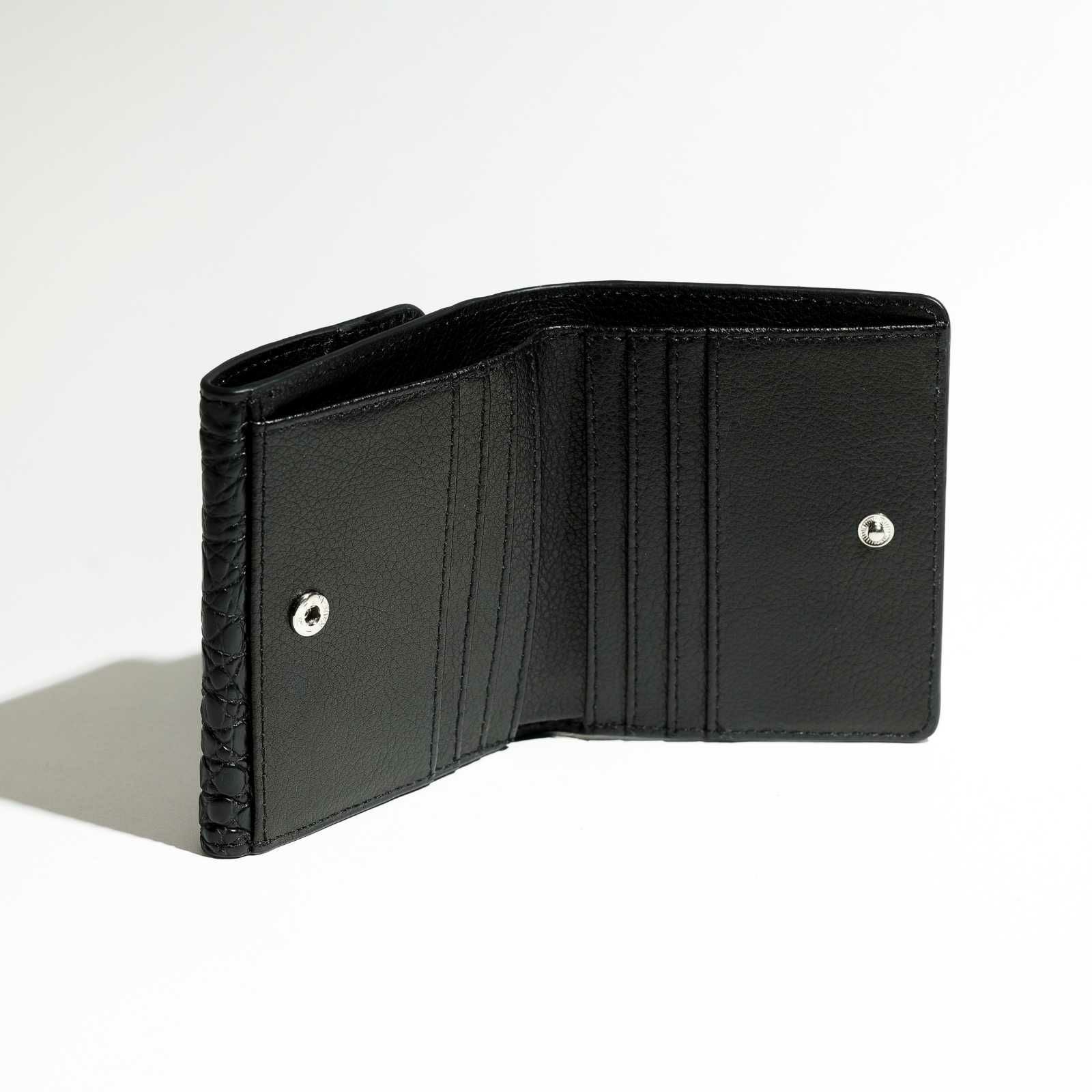 かむろぎ　マットクロコ折財布　ブラック マットクロコ折財布 | かむろぎ
