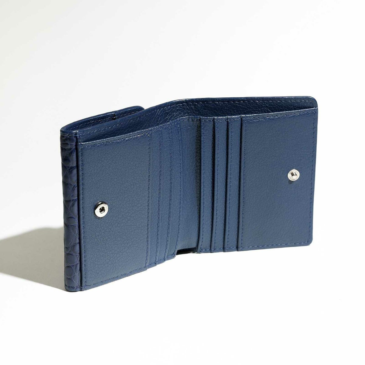 マットクロコ折財布ネイビー3