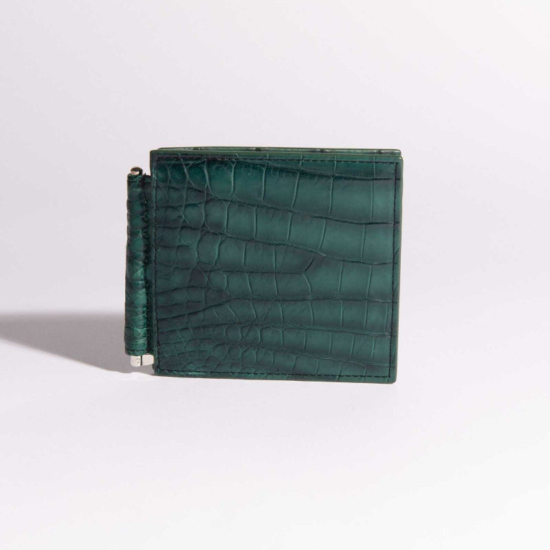 マットクロコマネークリップグリーン