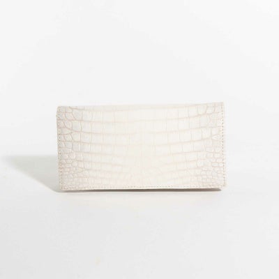 ヒマラヤ染め一枚革裏側継ぎ無し中側クロコクロコ長束入れ