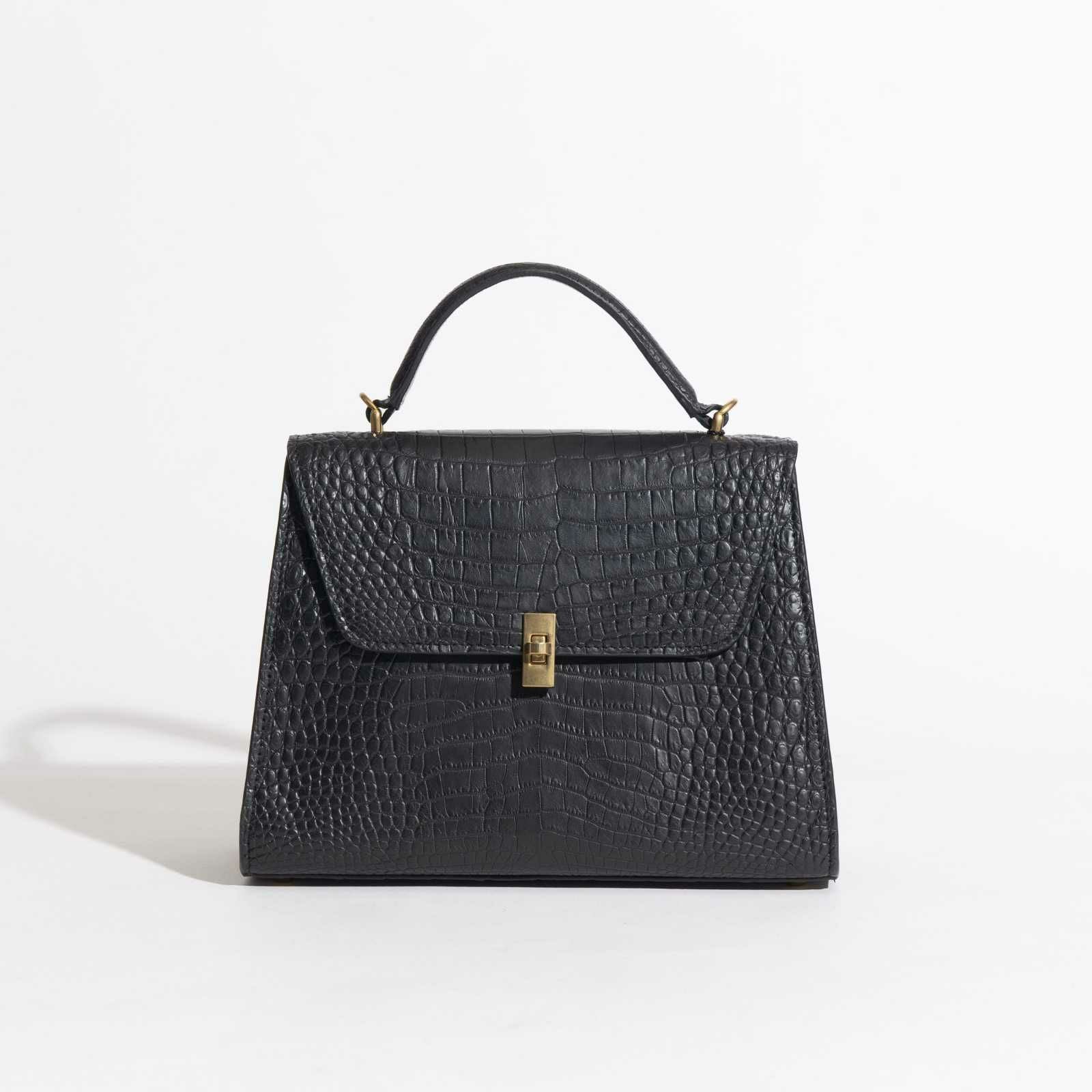 V*e様 【フランス製】黒 ベビークロコ バッグ Vivienne Westwood（ヴィヴィアンウエストウッド） ショルダーバッグ