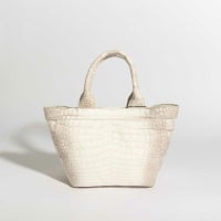 ヒマラヤ染めマットクロコ2匹使い裏面ラムレザー使いバッグ