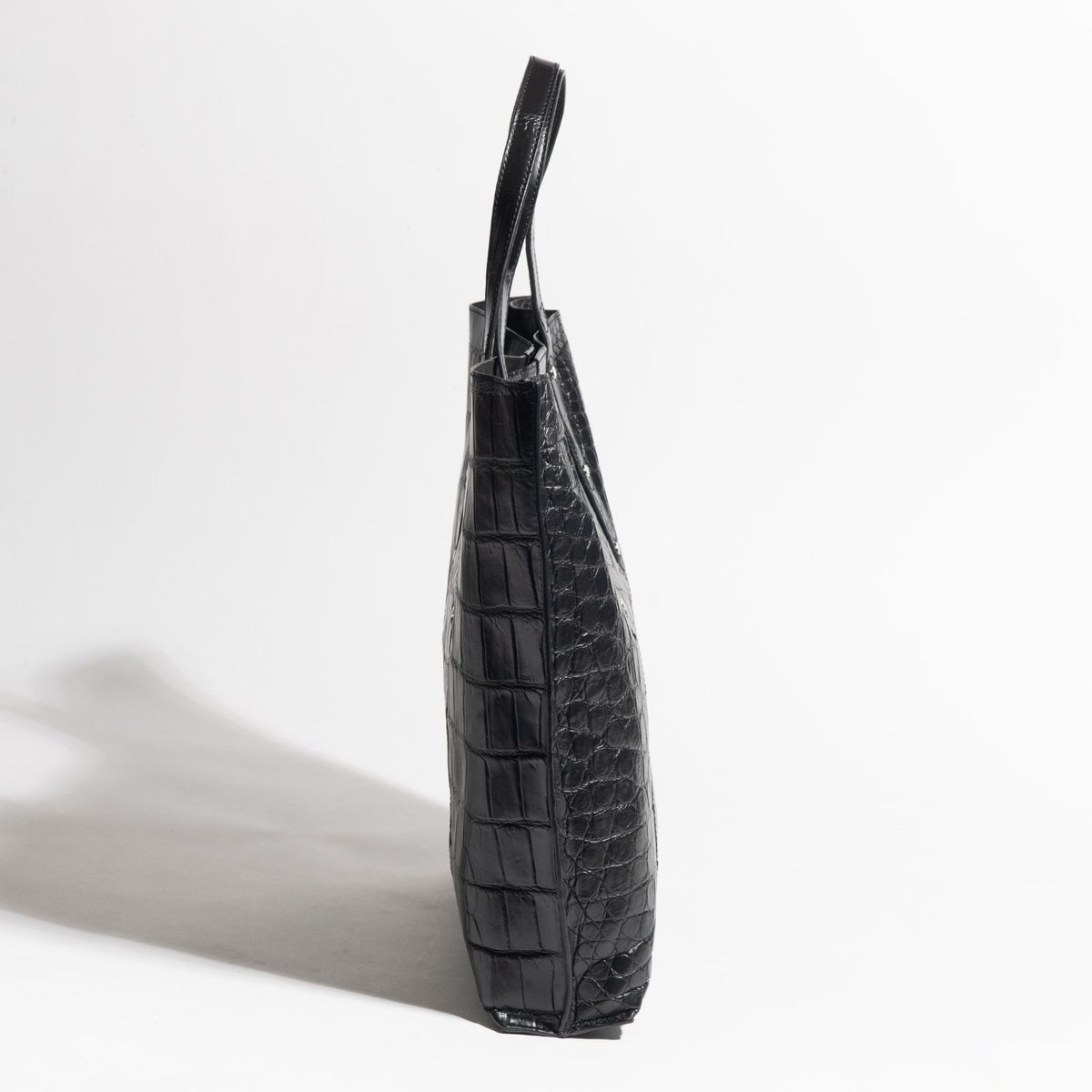 マットクロコソフトトートブラック3