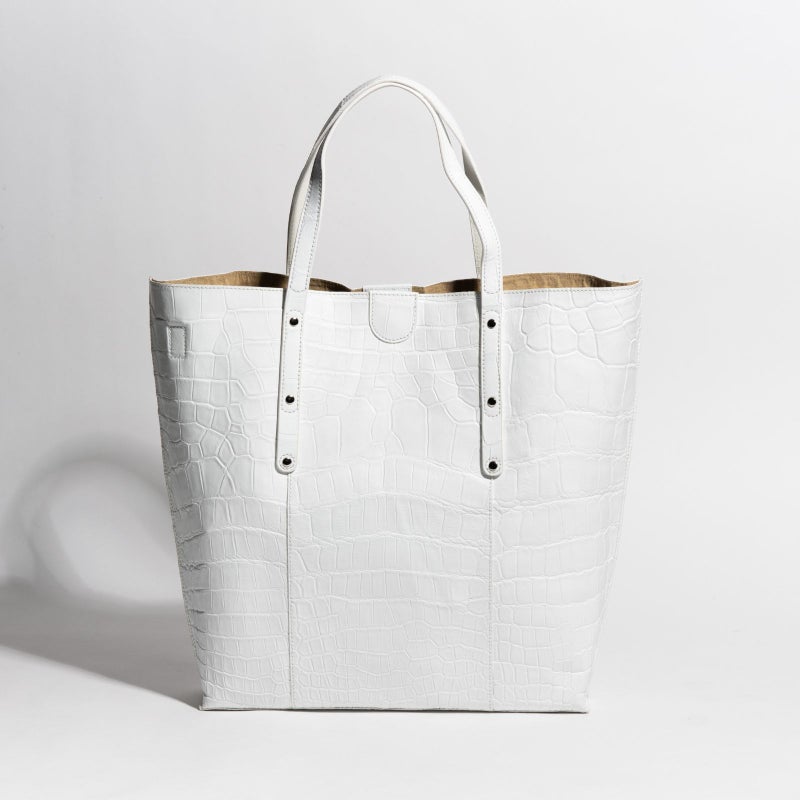 マットクロコソフトトートホワイト2