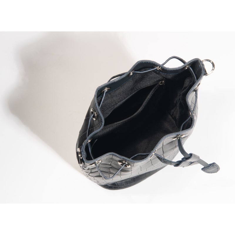 マットクロコ巾着ダークネイビー10