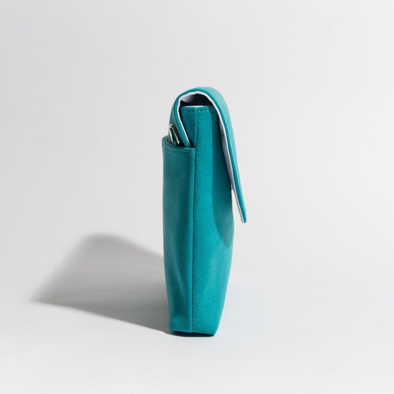 アルカンターラピスタシリーズ　エグゼクティブサコッシュショルダーバッグターコイズブルー2