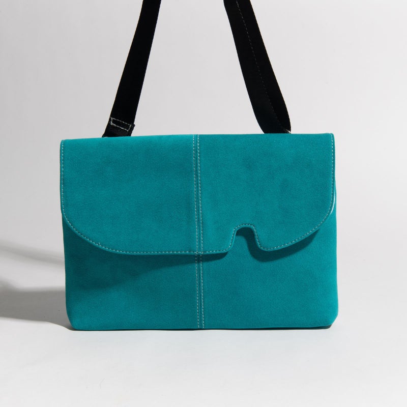 アルカンターラピスタシリーズ　エグゼクティブサコッシュショルダーバッグターコイズブルー6