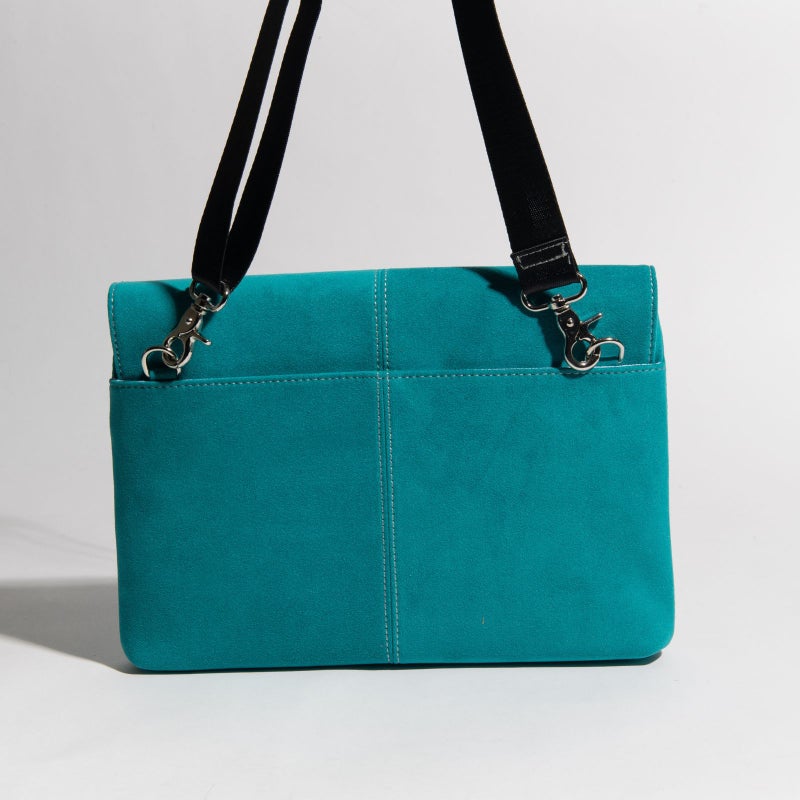 アルカンターラピスタシリーズ　エグゼクティブサコッシュショルダーバッグターコイズブルー7