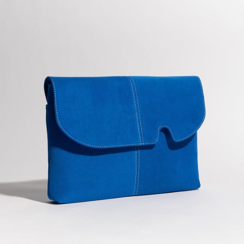 アルカンターラピスタシリーズ　エグゼクティブサコッシュショルダーバッグブルー1