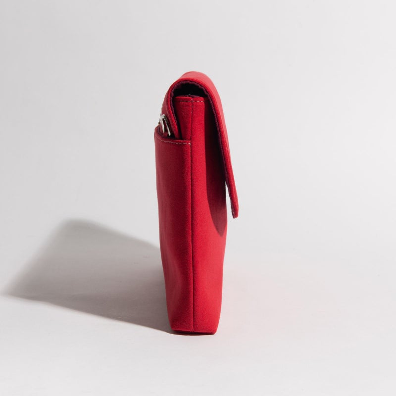 アルカンターラピスタシリーズ　エグゼクティブサコッシュショルダーバッグレッド2