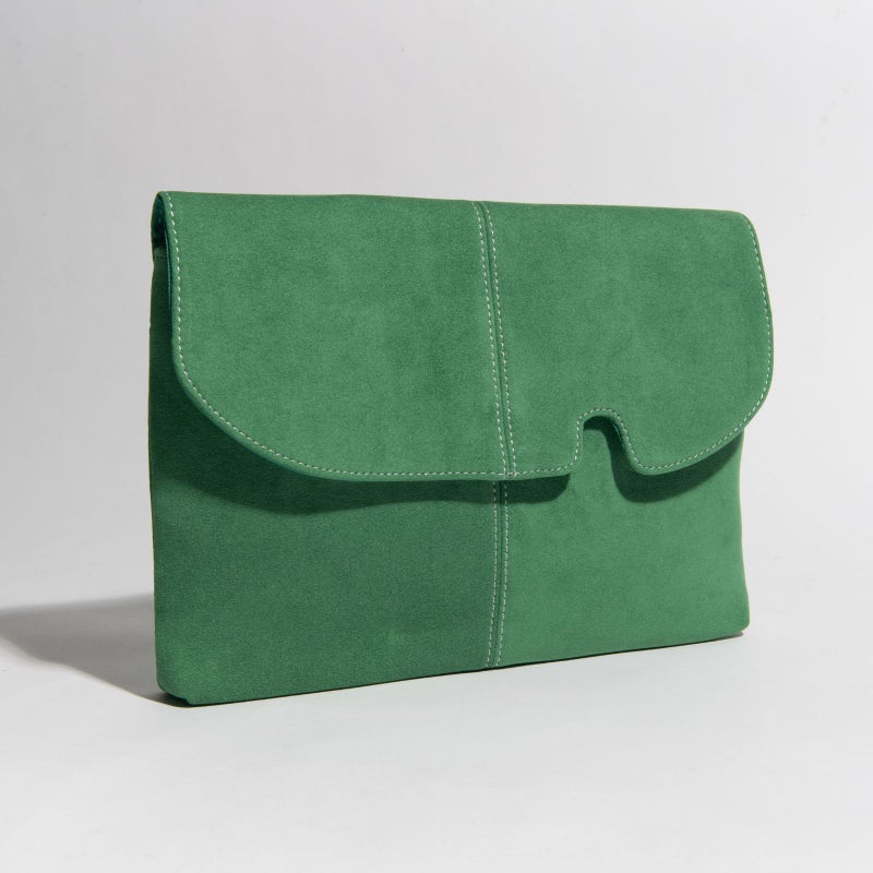 アルカンターラピスタシリーズ　エグゼクティブサコッシュショルダーバッググリーン1