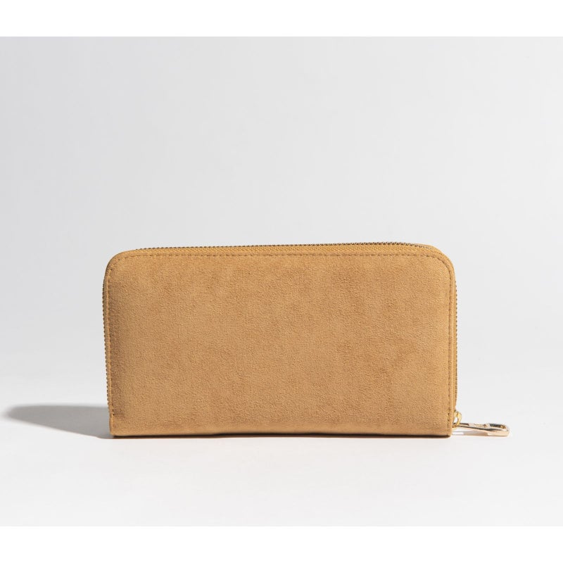 アルカンターラピスタシリーズ　ラウンドファスナー長財布ベージュ